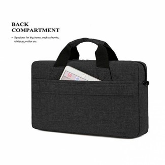 Brinch Laptop Shoulder Bag 228 Black with Padded Sleeve, Multiple Pockets, and Trolley Strap Price in Pakistan | LAPTAB