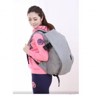 Flanneret 7010 Grey Oxford Cloth Laptop Backpack for Up to 17