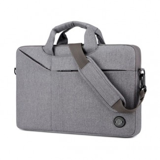 Brinch BW-235 Laptop Bag 15.6 Inch Grey with Padded Compartment and Luggage Strap
