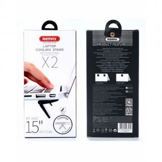 Remax Laptop Cooling Stand X2 RT-W02 Black Adjustable Ergonomic Portable Design Price in Pakistan | LAPTAB