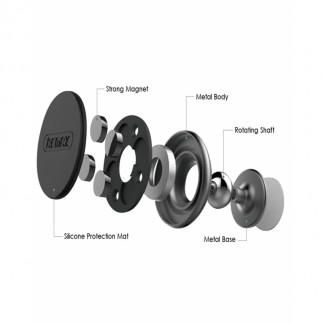 Remax RM-C29 Magnetic Car Phone Holder Black with 360? Rotation and Aluminum Alloy Design Price in Pakistan | LAPTAB