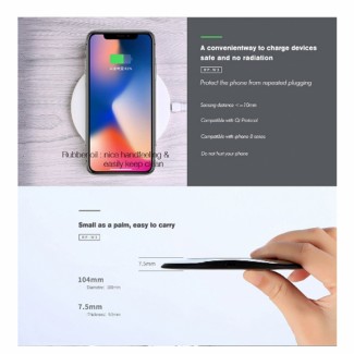Remax Wireless Charger RP-W3 Flying Saucer Design Qi Standard Fast Charging Pad Price in Pakistan | LAPTAB