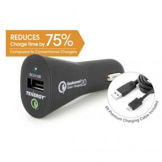Tenergy 18W Adaptive 2.0 AC and Car Charger with Qualcomm Quick Charge 2.0 Price in Pakistan | LAPTAB
