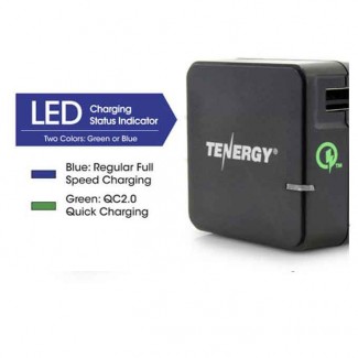 Tenergy 18W Adaptive 2.0 AC and Car Charger with Qualcomm Quick Charge 2.0 Price in Pakistan | LAPTAB
