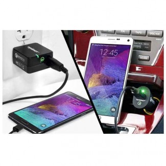 Tenergy 18W Adaptive 2.0 AC and Car Charger with Qualcomm Quick Charge 2.0 Price in Pakistan | LAPTAB