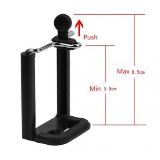 Universal Tripod Clip Mount Adapter for Mobile Phones 5.5-8.5cm Width, Black Price in Pakistan | LAPTAB