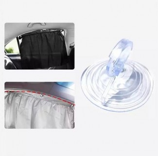 Car Sunshade Curtain with Sucker Fixing, Silver Coating Cloth for All Vehicles Price in Pakistan | LAPTAB