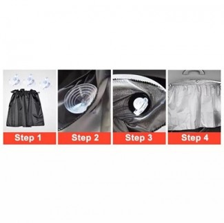 Car Sunshade Curtain with Sucker Fixing, Silver Coating Cloth for All Vehicles Price in Pakistan | LAPTAB