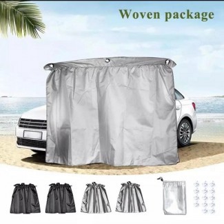 Car Sunshade Curtain with Sucker Fixing, Silver Coating Cloth for All Vehicles Price in Pakistan | LAPTAB