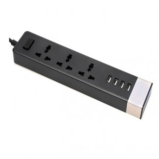 Remax 4 USB Ports Hub + 3 Universal Plug 4.2A Power Strip