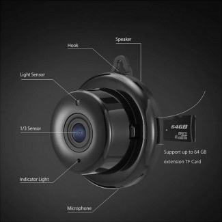 Mini Wireless Home Security Camera with HD Wifi, Night Vision, Two-Way Audio, and Mobile Alerts Price in Pakistan | LAPTAB
