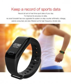 F1 Plus Waterproof Health Tracker Bracelet with Heart Rate, BP, Sleep Monitor, Call Alerts Price in Pakistan | LAPTAB