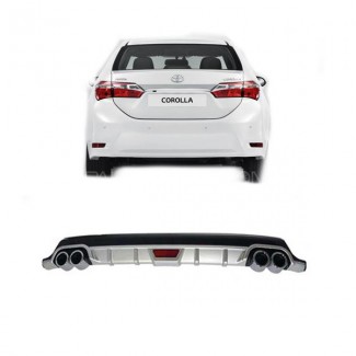 Diffuser 4 Silencer with Light for Toyota Corolla, JDM Style, OEM Fit Polyurethane