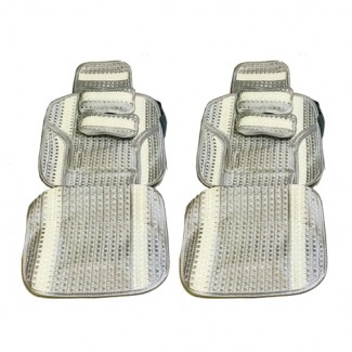 Summer Silk Seat China Set of 2 - Natural Wood Bead Cushions for Back Support and Ventilation