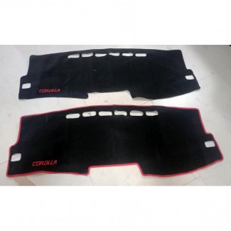 Dashboard Curtain Red and Black with Laser Cutting, Fits All Vehicle Sizes