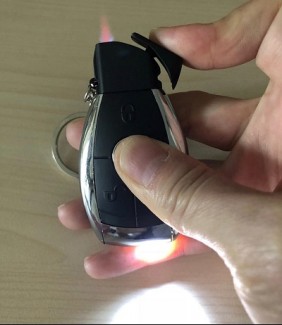 Car Key Lighter Gas Inflatable Windproof with LED Light Metal Cigarette Lighter Price in Pakistan | LAPTAB
