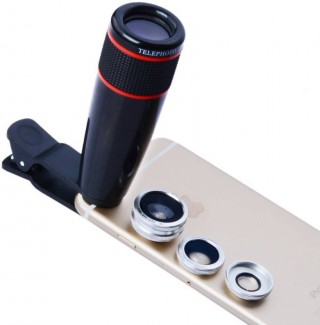 Original 12X Mobile Clip Lens with Aluminum Shell and Optical Glass Elements Price in Pakistan | LAPTAB