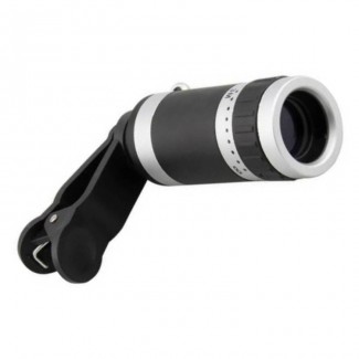 Original 8x Mobile Zoom Lens Attachment with Protective Case for Clear Distant Photos - Silver Price in Pakistan | LAPTAB
