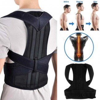 Posture Corrector Back Brace Adjustable Straightener for Neck and Upper Back Pain Relief Price in Pakistan | LAPTAB