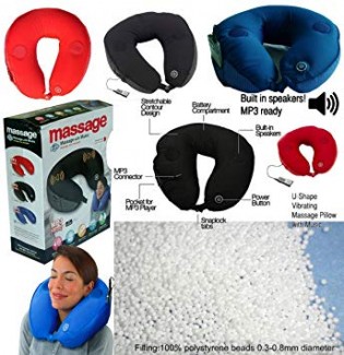 Telebrand Pillow Massage with Motor, MP3 Speaker, Soft Velvet Cover, Micro-Beads Filling Price in Pakistan | LAPTAB