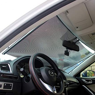 Auto Universal Car Retractable Windshield Sun Shade - Easy Install, Space Saving, Compact Storage Price in Pakistan | LAPTAB