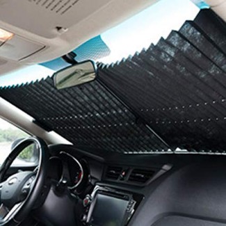 Auto Universal Car Retractable Windshield Sun Shade - Easy Install, Space Saving, Compact Storage Price in Pakistan | LAPTAB