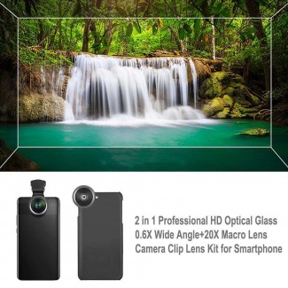 HD Optical Glass Camera Clip Kit with 0.6X Wide Angle and 20X Macro Lens Price in Pakistan | LAPTAB