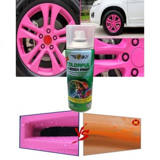Rubber Spray Paint for All Cars ? Peelable Wheel Coating in Black, Pink, Silver & White Price in Pakistan | LAPTAB
