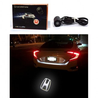Laser LED Tail Logo Lamp for Honda, Waterproof, 2.2 cm Diameter, Rear License Plate Light
