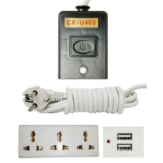 3 Socket Power Extension with 2 USB Ports, 2.5m Cable, Individual Switch, White Price in Pakistan | LAPTAB