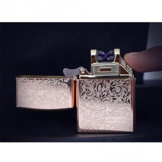 Dual X Laser Rechargeable Electric Lighter with Leaves Design, Windproof & USB Rechargeable Price in Pakistan | LAPTAB
