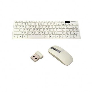 2.4GHz Wireless Keyboard and Mouse Kit White, Ergonomic, Plug and Play, 10m Range Price in Pakistan | LAPTAB