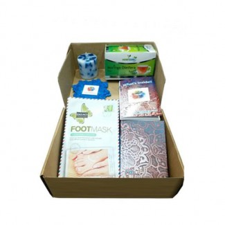 The Gratitude Package: Organic Herbal Tea, Aloe Foot Mask, Candle, Coasters & Journal Price in Pakistan | LAPTAB