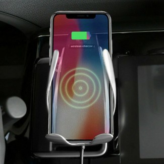 S6 Smart Sensor Car Wireless Charger with Mobile Holder, Air Vent Mount, Qi-Compatible Price in Pakistan | LAPTAB