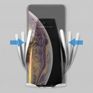 S6 Smart Sensor Car Wireless Charger with Mobile Holder, Air Vent Mount, Qi-Compatible Price in Pakistan | LAPTAB