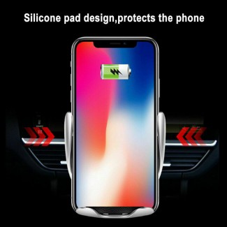S6 Smart Sensor Car Wireless Charger with Mobile Holder, Air Vent Mount, Qi-Compatible Price in Pakistan | LAPTAB