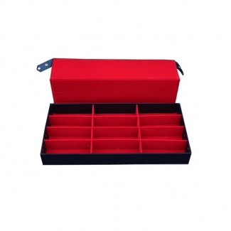 Black Leather Jewelry Organizer, 19 x 9.5 Inches, Storage Case Price in Pakistan | LAPTAB