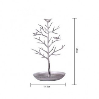 Antique Bronze Birds Jewelry Stand with Tree Branch Hooks for Organizing Earrings, Rings, and Necklaces Price in Pakistan | LAPTAB