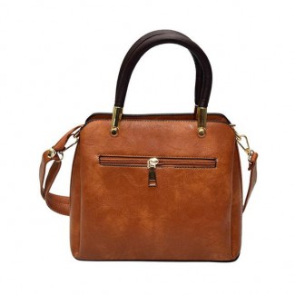 Luxury PU Leather Women's Shoulder Handbag, Spacious Light Brown Design Price in Pakistan | LAPTAB