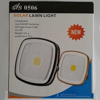 Solar Lawn Light LED AS-0506 with 3W COB, Rechargeable, 4-12h Runtime, Uses 3x NiMH Batteries Price in Pakistan | LAPTAB