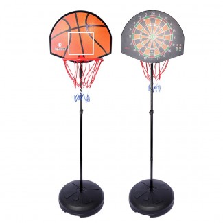 Adjustable Basketball Stand with Darts for Kids, Eco-Friendly Plastic and Metal, 153-172cm Height Price in Pakistan | LAPTAB