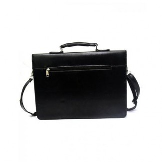 Leatherette Laptop Bag Black with Padded Compartment, Front Pocket, and Adjustable Straps Price in Pakistan | LAPTAB