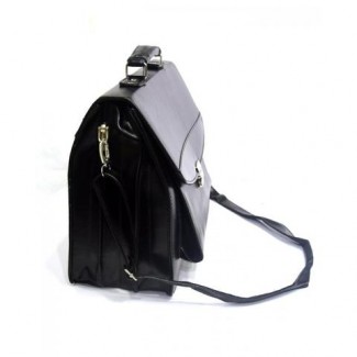 Leatherette Laptop Bag Black with Padded Compartment, Front Pocket, and Adjustable Straps Price in Pakistan | LAPTAB