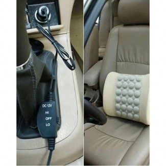 Car Back Seat Massager with Vibrator in Beige for Correct Posture and Relaxation