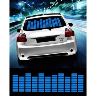 Car Sticker Music Rhythm LED Flashlight Blue Multi-Color Sound Activated for Car Rear Windscreen Price in Pakistan | LAPTAB