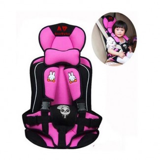 Portable Kids Cushion Car Seat with Safety Belt Harness for Newborn Comfort and Support