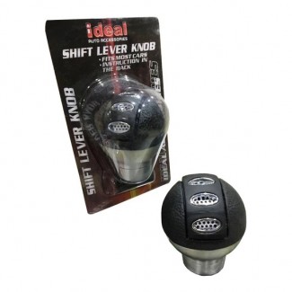 Black & Silver Gear Knob - Durable, Premium Quality Car Accessory