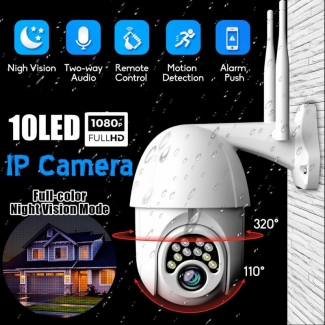 WIFI Outdoor HD 1080P Waterproof PTZ IP Security Camera with Two-Way Audio and Night Vision Price in Pakistan | LAPTAB