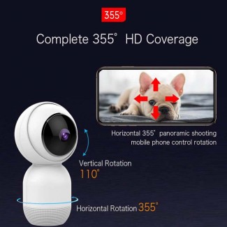 Mibao HD 1080p WiFi IP Camera with 355? Rotation, Motion Tracking, Night Vision, Two-Way Audio Price in Pakistan | LAPTAB