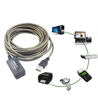 USB 2.0 Extension Cable Male to Female 5m with Built-in IC and 5Gbps Speed